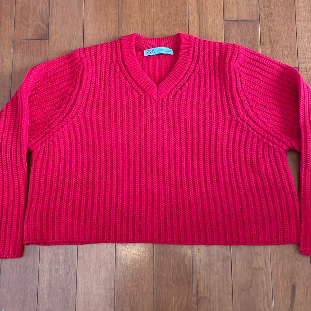 Zara red sweater